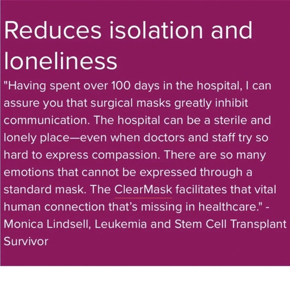 Transparent Face Mask by Clearmask EZ-Adjuster Box of 24- Multiple Available! - Picture 8 of 14